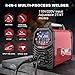 BESTMIG 200A MIG Welder - 6-in-1 IGBT Inverter Welding Machine, Gas/Gasless Flux Core, Stick, Lift TIG, Spot & Spool Gun - Portable 110V/220V Equipment