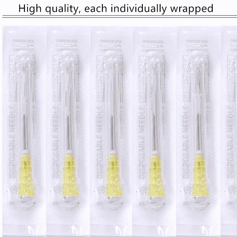 Miniatura 3 de 100 agujas de jeringa de 30 Ga de 12 pulgadas con tapa, accesorios de dispensación de laboratorio, empaquetadas individualmente