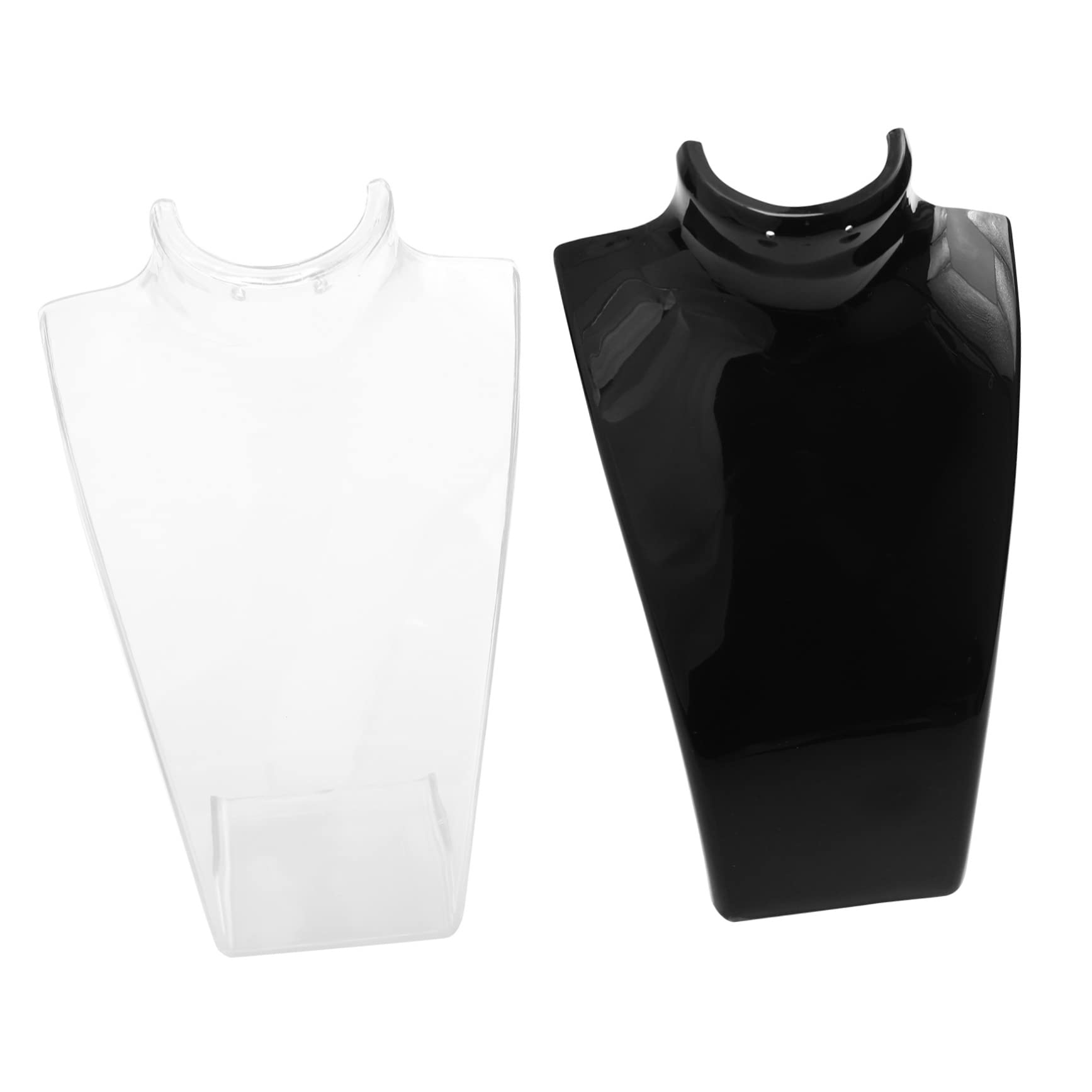 TOVINANNA 2pcs Jewelry Display Rack People Neck Shape Design Choker Stand for Window Display