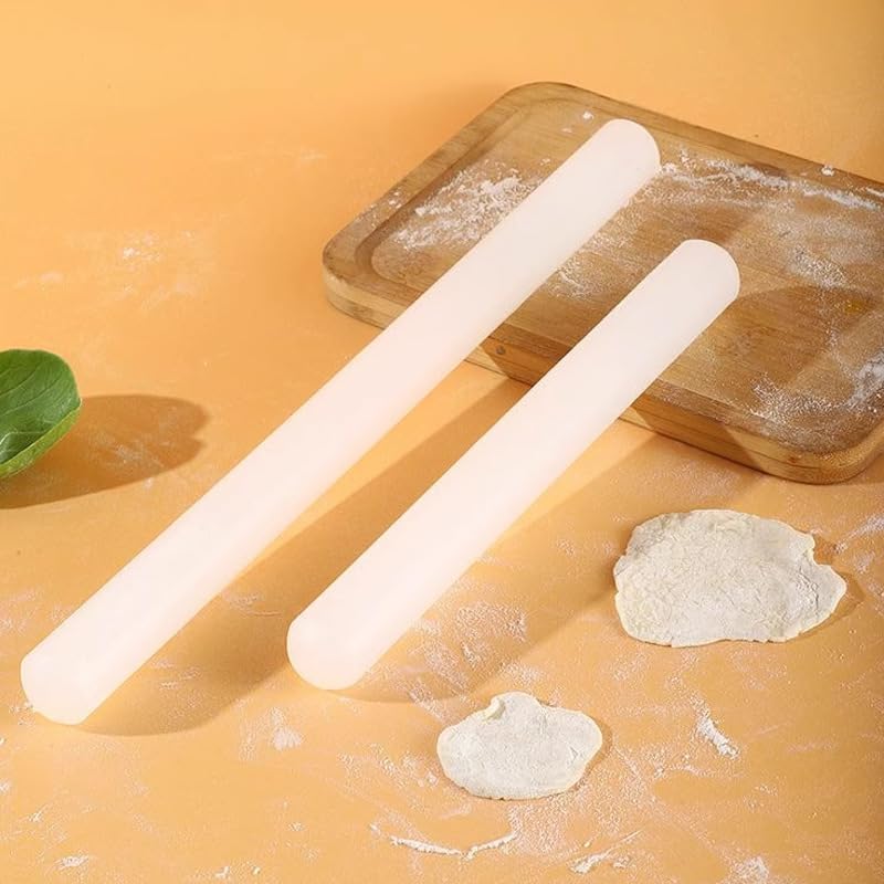 1 Piece PP Plastic Rolling Pin Fondant Rolling Pin Non-Stick Dough Roller Fondant Roller Pastry Roller Clay Roller Clay Rolling Pins for Dough Fondant Cookie Pastry Pizza Clay, 23 x 2.5cm - Image 4