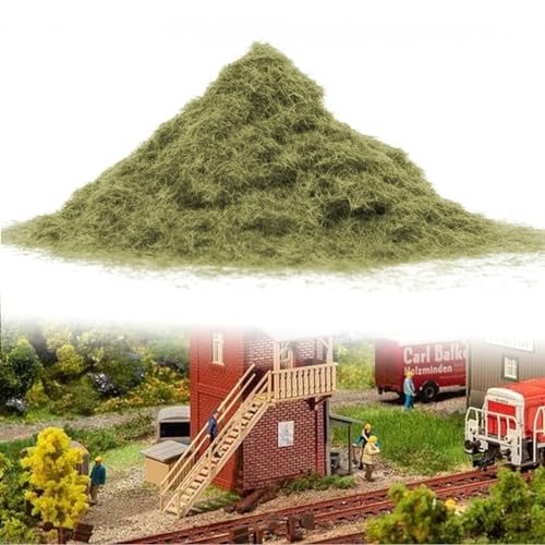 Tomedeks - Tomedeks Simulation de Mousse Plante d'herbe | Herbe Modelisme | Herbe Statique | Static Grass Powder Model Railway Layout Grass 30 g/Sac| Fausse Herbe (Vert foncé).