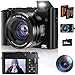 Digital Camera, 4K 64MP Digital Camera for Photography Vlogging Selfie Cameras with 32G Memory Card, 2.8" Screen, Anti-shake, Autofocus, Flash Light,16X Digital Zoom