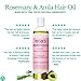 Rosemary & Amla Hair Oil. Great for Dry, Frizzy Hair. Promotes Healthy Scalp and a Shiny Head of Hair. Made with Pure Ayurvedic Essential Oils and Herbal Oils. Natural Ingredients Known to Keep Hair and Scalp Problem Free. 4 Oz.