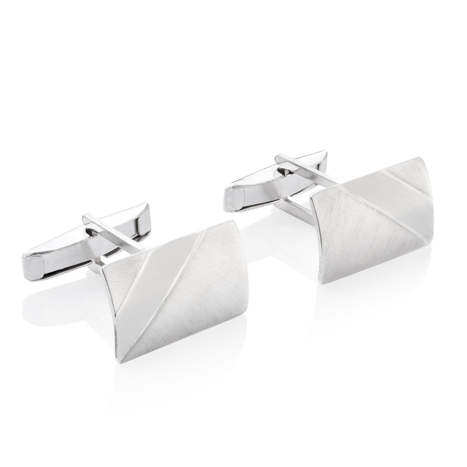 Gemelli Da Polso In Argento 925 Da Uomo Con Moderno Design Superficie