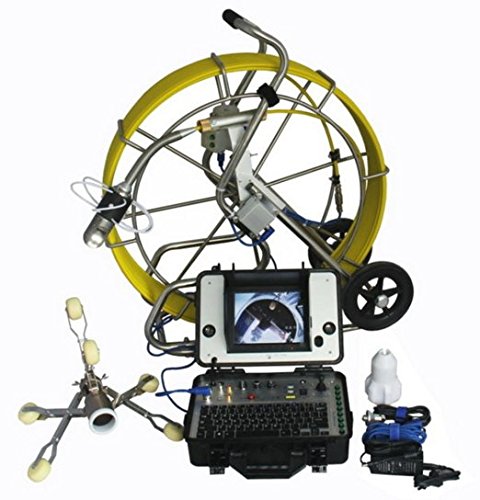 Stainless Steel Skid 50mm pan tilt Camera 60m Snake Cable Underground Pipeline Water Well Inspection Camera