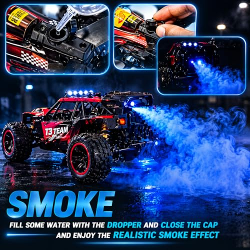 Image of Goyal's 4WD Remote Control Moka Rock Crawler Car with Spray Fumes Function, Off Road RC Car for Kids with LED Lights | Rechargeable Type-C, 2.4GHz - 300 Metres Remote Range