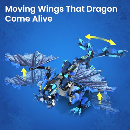 Image of Sillbird Dragon Building Kit with Remote Control STEM Gift for Boys 8-12