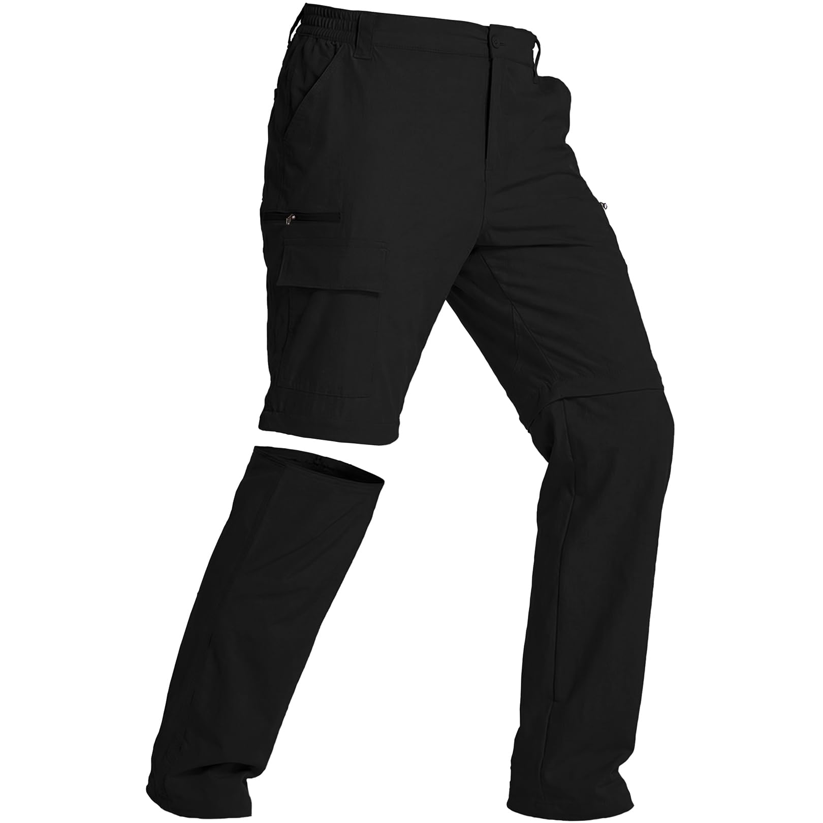 Jogwits Herren Zip-Off Wanderhose Outdoorhose Sommer Leicht Trekkinghose Abnehmbar Funktionshose Schnelltrocknend Atmungsaktiv Cargo Hosen Herren mit 6 Taschen für Wandern Fahrrad