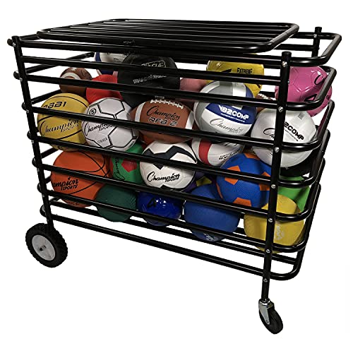 Champion Sports Ultimate Lockable Mobile Ball Locker, Black #TOP13