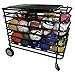 Champion Sports Ultimate Lockable Ball Locker ? Heavy Duty Powder Coated Steel Ball Locker with Swivel Caster and Rear Wheels ? Hinged Lid - Holds Up to 30 Balls ? Black