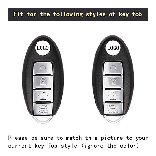 Miniatura 4 de TANGSEN Funda inteligente para llavero de TPU suave, color negro, compatible con Infiniti EX FX X G JX M Q QX Series para Nissan Altima Coupe Armada