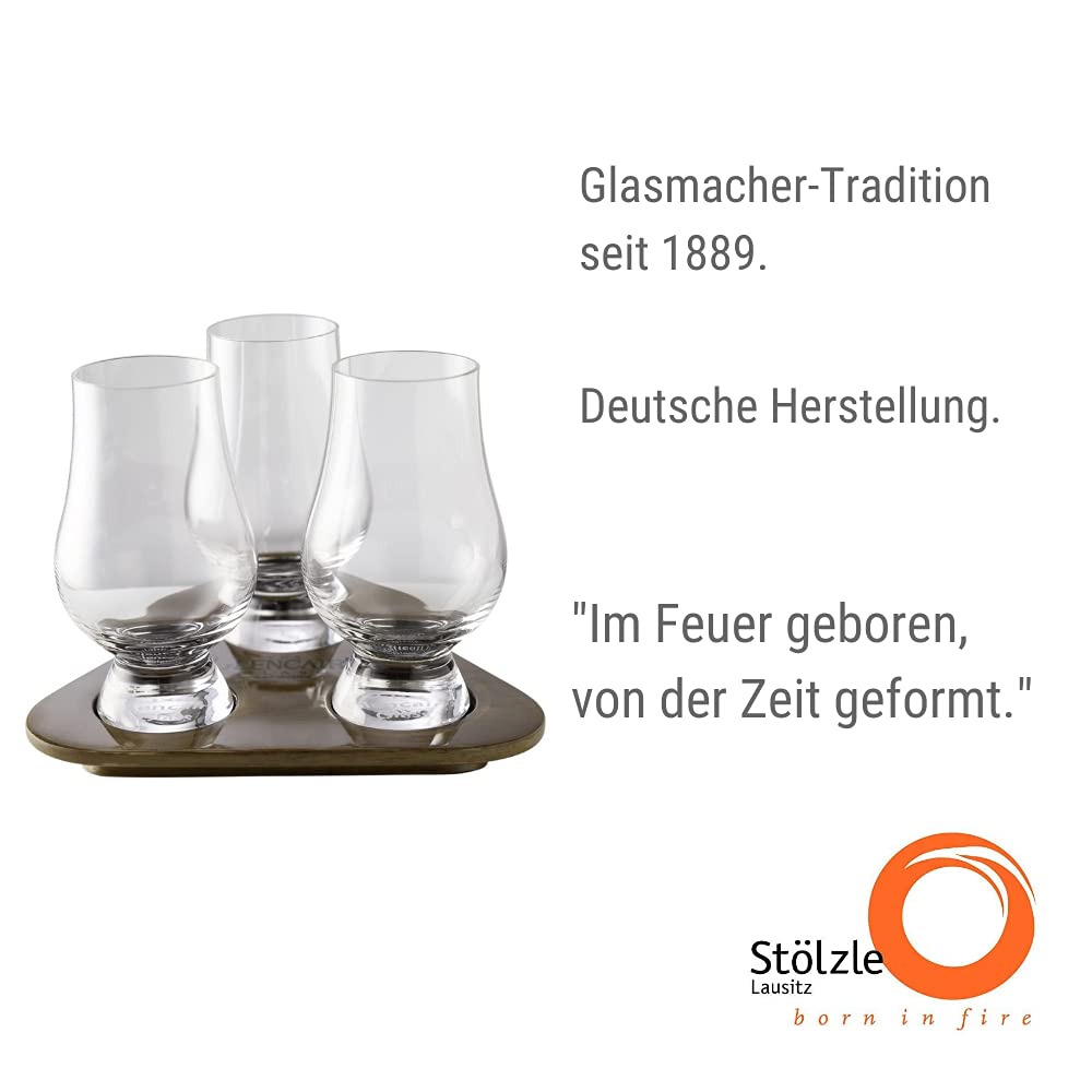 Stölzle Lausitz - 4 pc. cata de glencairn Set con 3 Vasos y holzb.