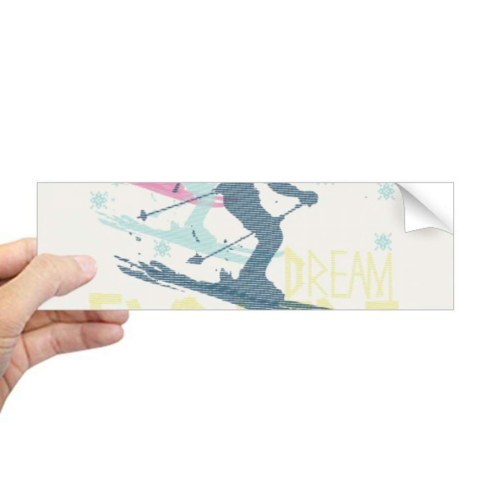 Autocollant ski d'hiver pour fenêtre sticker rectangulaire vitre