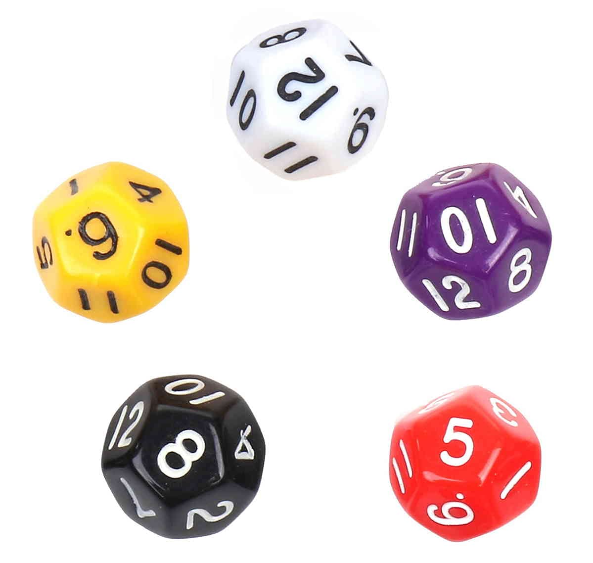 Amazon | サイコロ 12面 小 20mm 5色 25点セット カード ボード 卓上