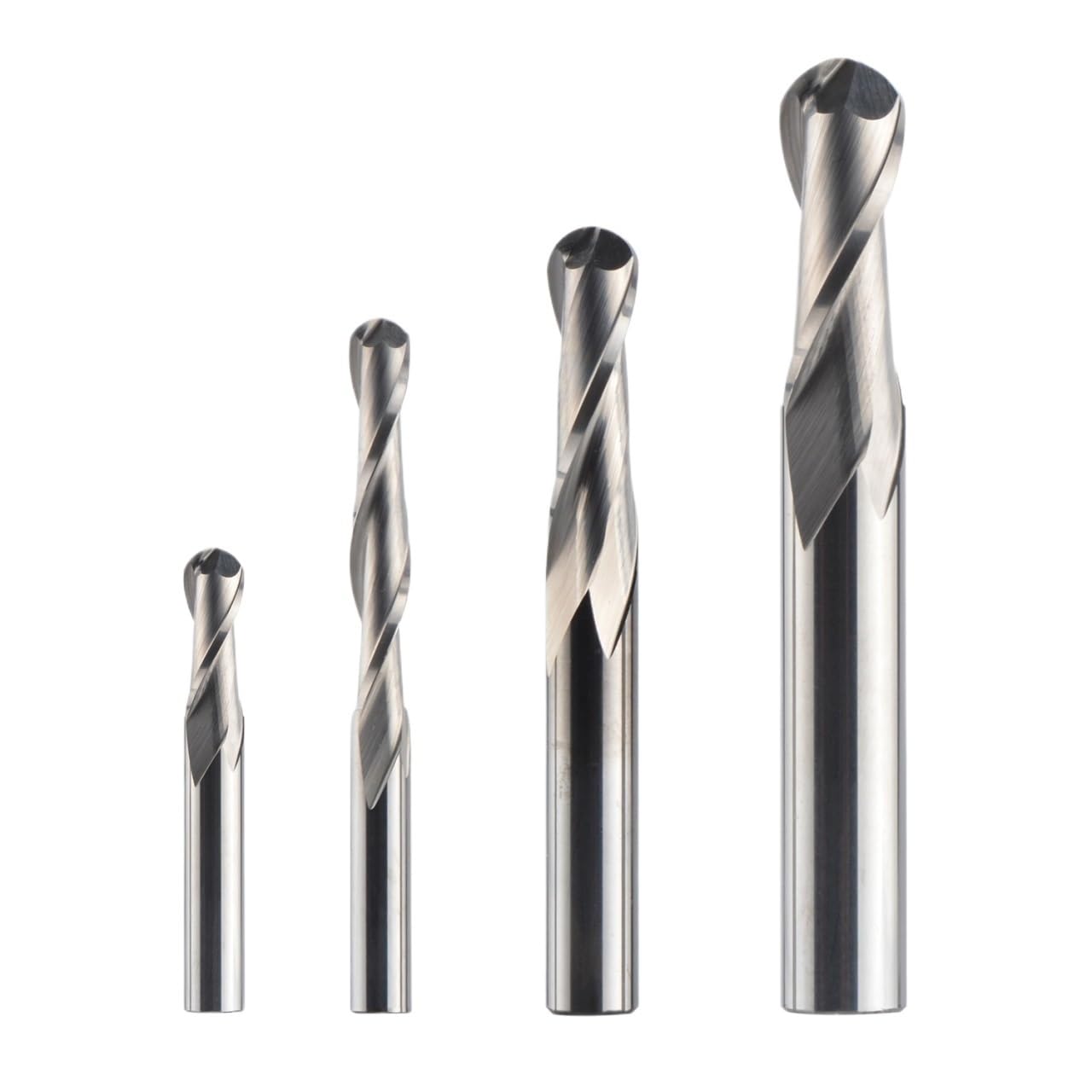 1 szt. frez trzpieniowy z węglika spiekanego końcówką kulistą, 2 ostrza, R0,5-R4,0 do drewna i aluminium(W2B-R5.0-L35)