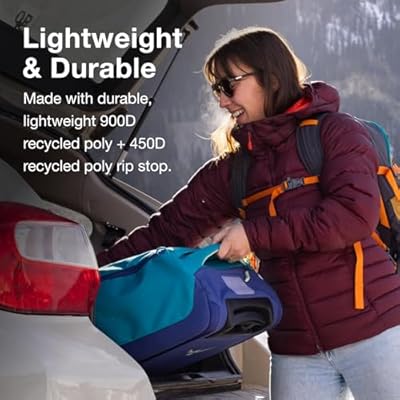 Osprey Daylite 40L Wheeled Carry On Collapsible Travel Duffel Bag, Lightweight Rolling Suitcase, Black