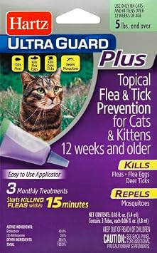 Hartz UltraGuard Plus Drops for Cats, Over 5-Pound
