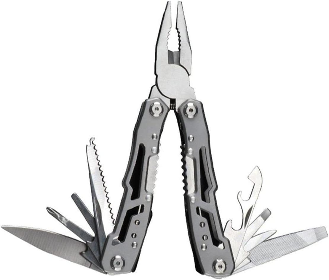 YYECOYiYun Foldable Pocket Multitool 14 in 1 Stainless steel Plier With Saw, Knife Screwdriver, Bottle Opener