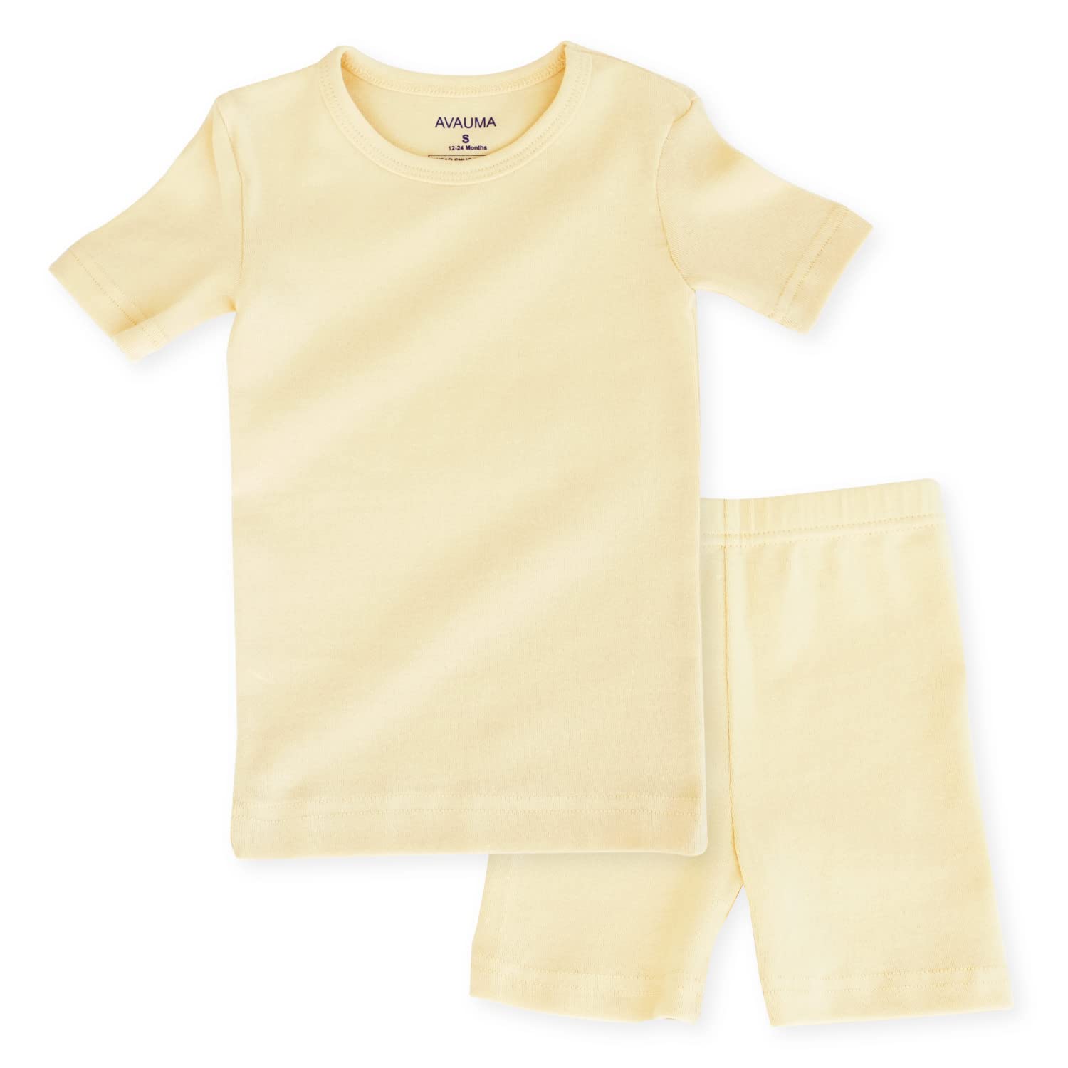 AVAUMA Baby Boys Girls Pajama Set Kids Toddler Snug fit Basic Cotton Sleepwear pjs for Daily