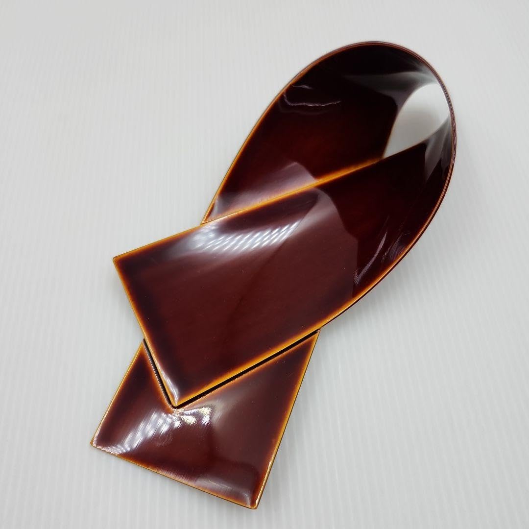 漆工芸 飛騨春慶塗 りぼん おしぼり受け 5客揃 木製 うるし塗