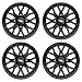 RockTrix RT104 14in ATV Wheels Rims 14x7 Matte Black, 4x156 Bolt Pattern, 4+3 offset, Compatible with Polaris Sportsman RZR Ranger - 4/156 (Set of 4)