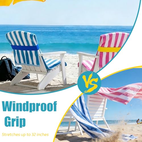 Beach Sand Remover Kit - 2-in-1 Sand Removal & Towel Bands