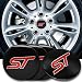 Produktbild 4 Stück Auto Rad Felge Mitte Nabenkappe Aufkleber Nabendeckel Abzeichen Zieraufkleber Radnabenkappen für Ford Focus 2 3 mk2 mk3 Ranger Fiesta Fusion kuga Mondeo mk4 ST, Fahrzeug Cover Embleme, 56MM