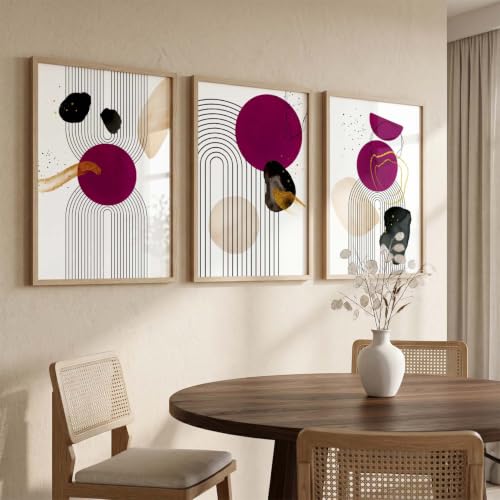 Image of kotart Classic Painting for Wall Decoration - Modern Art Wall Decor Framed Painting for Living Room Bedroom - Framed Posters /Paintings with Frame Set of 3 (Art 3)