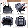 AMOIGEE Rolling Tote Bag with Wheels and Handle, Sewing Machine Case, Craft Organizer Tote for Scrapbooking Storage, Teacher Rolling Bag, Craft Supply Storage, Art Bag, Rolling Cart for Teachers #4