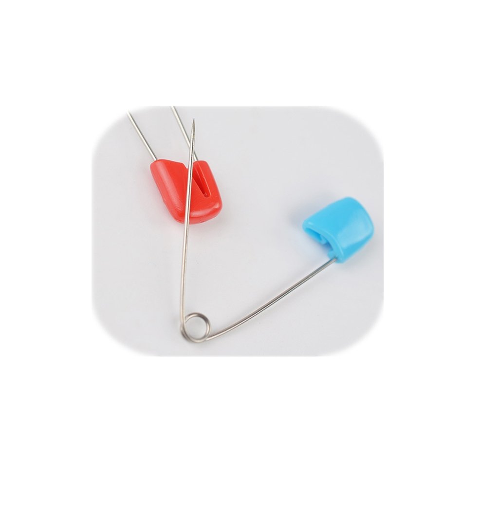 HiCat Lot De 20 épingles à Nourrice En Acier Inoxydable Avec Tête En Plastique Coloré Pour Bébé Et Enfant - Couleurs Assorties - 4,1 Cm