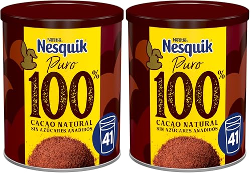 NESTLÉ NESQUIK Intenso 100% Cacao Soluble 290g Lata (Paquete de 2)