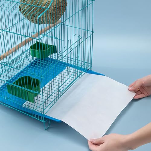 Meyrwoy Acessórios para casa de pássaro, 100 peças de forro de gaiola de pássaro, forro de gaiola de