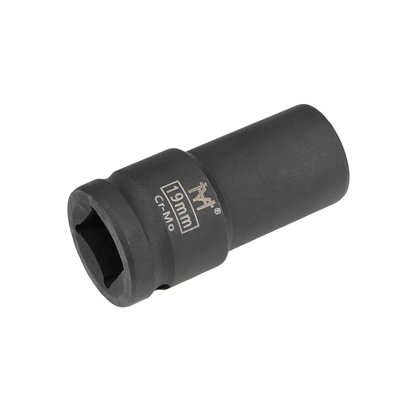 Soquete de Impacto Profundo 19 mm, 6 Pontos, Encaixe 19,05 mm (3/4 pol.), Aço Cr-Mo uxcell, 1 peça