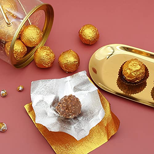 BESTonZON 200 Peças de Embalagens de Doces de Folha Embalagens de Doces de Folha de Papel de Alumíni