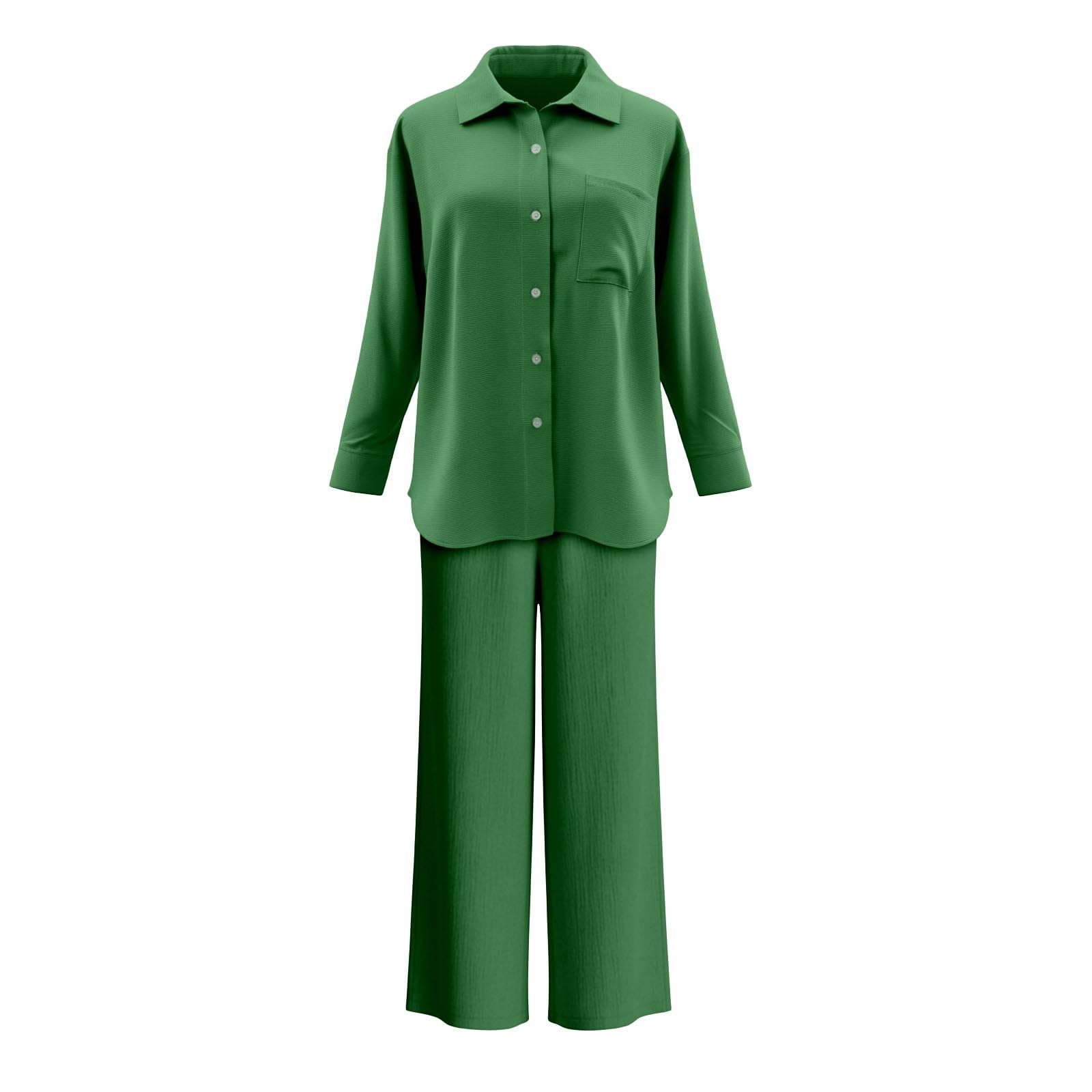 Damen Zweiteiler Musselin Jogginganzug Sommer Schlafanzug Tracksuit
