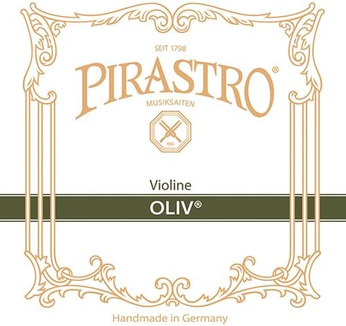Pirastro211022 Oliv Violin String Set 4/4, Finely Wound and Polished Handmade Gut Strings, Replacement Accessory for Professional/Student