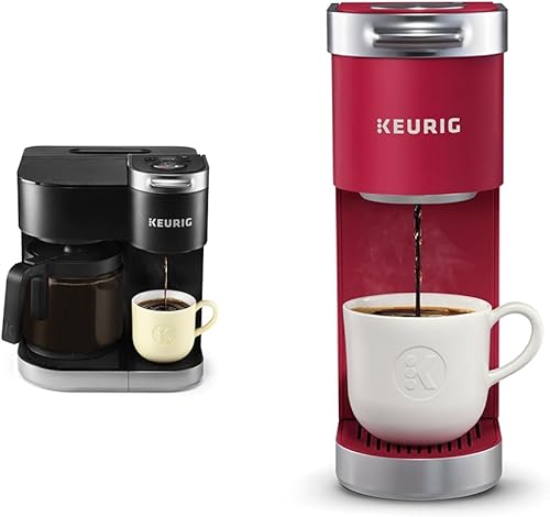 Keurig K-Duo - Cafetera K-Mini Plus de una sola porción K-Cup en cápsulas y jarra, color negro y K-Mini Plus, cafetera de cápsulas K-Cup de una sola