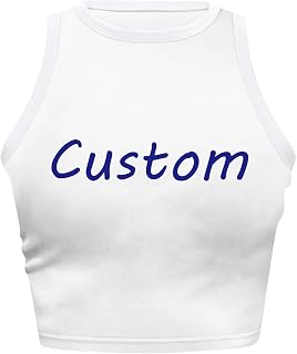 Crop Tops for Women Tank Tops Basic Style Sleeveless Racerback Halter Neck Fitted Tops