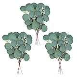 Künstliche Pflanzen, Künstliche Eukalyptus Pflanzen Zweige, künstlichen Blumen Blättern, dekorative Kunststoff Efeu Pflanzen für drinnen, Garten draußen, Schlafzimmer, Vase, Dekoration - 12 Bündel