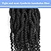 MOBOK 6packs NEW Goddess Locs Crochet Hair 14 Inch Pre-Looped Skinny River Fauxs Locs Wavy Crochet With Curly Hair In Middle And Ends (14inch, 1b#)