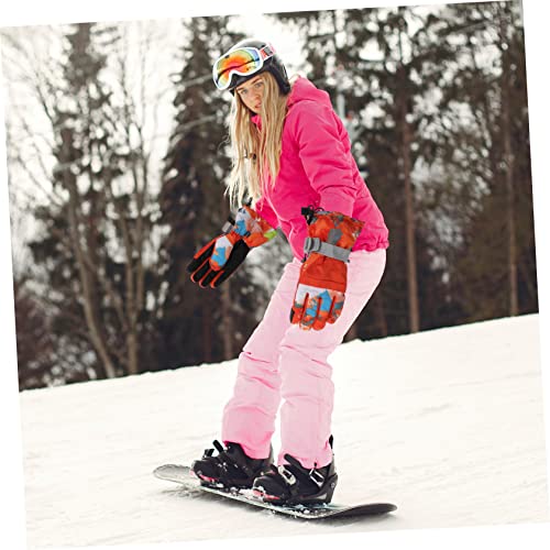 SOIMISS 1 Par Luvas De Esqui Luvas Multiuso Luvas De Aquecimento Luvas à Prova De Luvas De Ciclismo