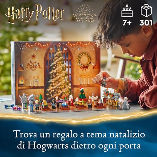 Harry Potter Calendario dell'Avvento 2024, Giocattolo Fantasy di Hogwarts con 7 Minifigure e 16 Mini Costruzioni del Mondo Magico, Giochi per Bambini e Bambini da 7 Anni, Regalo di Natale 76438 - Lego - Immagine 1