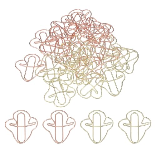 PATIKIL 40pcs Paper Clip, Mushroom Shape Paper Clip Small Cute Rust-Proof Metal Strong Durable Bulk for Office Home Rust-Proof Metal Strong Durable Bulk for Office Home, 30mm, 2 Colors