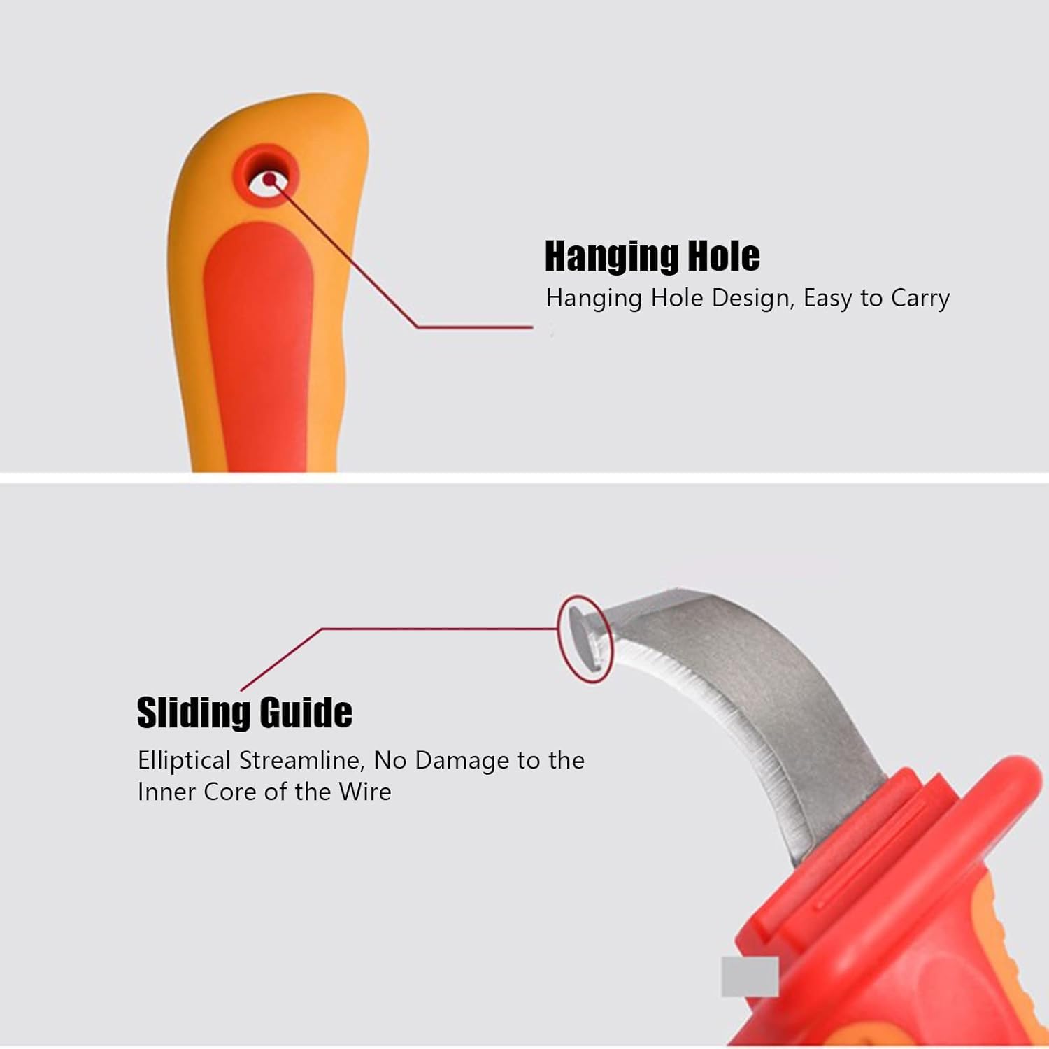 Cable Dismantling, VDE Certified Insulated Electrician Tool, with Comfortable Handle, Ideal for Live Conditions Stripping - Image 3