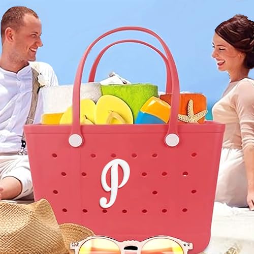 Fannoday Letter Charms, White Shoe Single Letter DIY Decoration Charms Alphabet Accessories for Beach Bag with Boys and Girls Women Teens Adults Party Gift Favors2