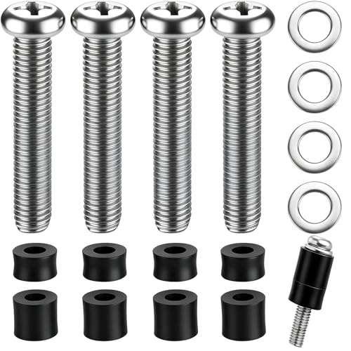 M8 Screws for Samsung TV M8 x 45mm Pitch 1.25mm TV Mounting Bolts Screws with 25mm Long Spacers Work with Samsung 42“ 50' 55' 60' 65' 70' 75' 82' TV