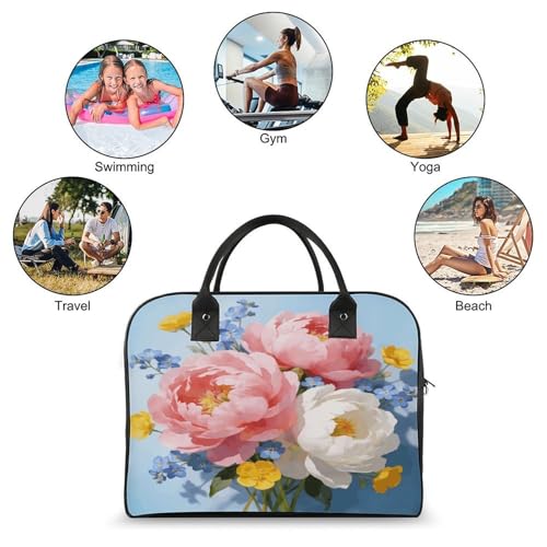 Maletín Floral Liviano para Laptop y Uso Casual miniatura 4