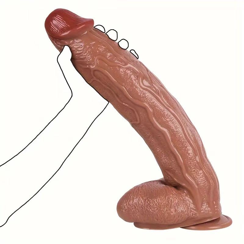 3 Diameter 17.4 Long Realistic Huge Silicone Dildo Extra Large XXXL Thick Toy with Suction Cup G-spot & Anal Pleasure for Experienced Men & Women 2285g