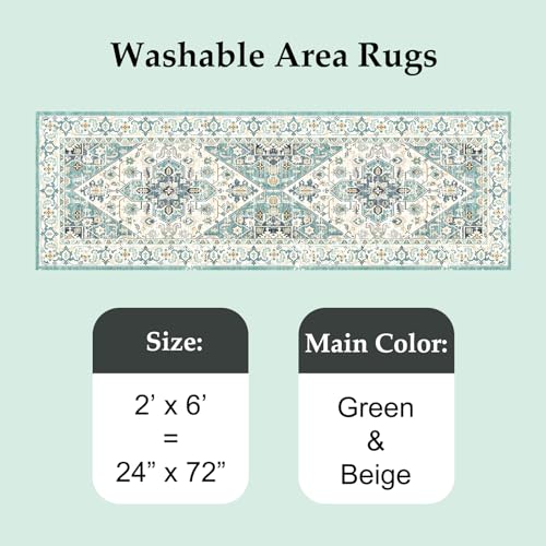 VK VK·LIVING 2x6 Machine Washable Runner Area Rugs Non Slip for Hallway - image 5
