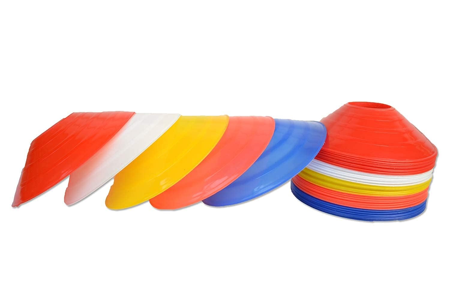 JAXTON Sports Agility Training Set, 6 m Ladder with 16 Saucer Cones and 6 Marker Cones for Cricket, Football, Running and Fitness Drills (Pack of 2) 2